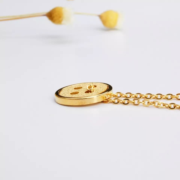 Stainless Steel Tiny Button Necklace - Picture 5 of 6